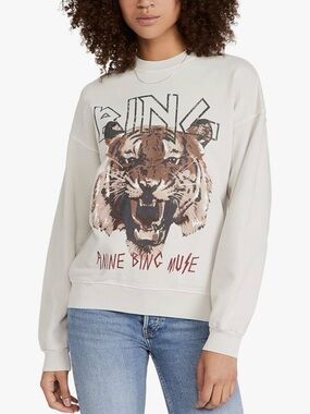 Anine Bing Tiger Logo Graphic Sweatshirt